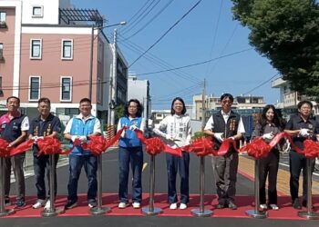 苗栗苑裡公民街危險瓶頸道路拓寬完工通車