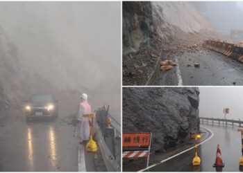 影音/北橫明池坍方路段搶通 但穩定性欠佳又起霧 夜間預警性封閉