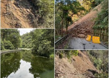 影音/聯外道路嚴重崩塌 福山植物園持續休園至農曆春節過後