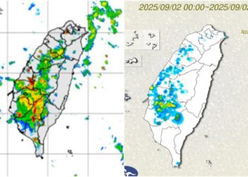 影音/對流發展旺盛 9/2新竹至臺南有局部大雨