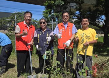 竹東河濱公園再添新亮點 公所攜手產銷班種下800株麝香木