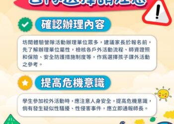 家長多看多聽 竹縣府教育局呼籲慎選校外營隊活動